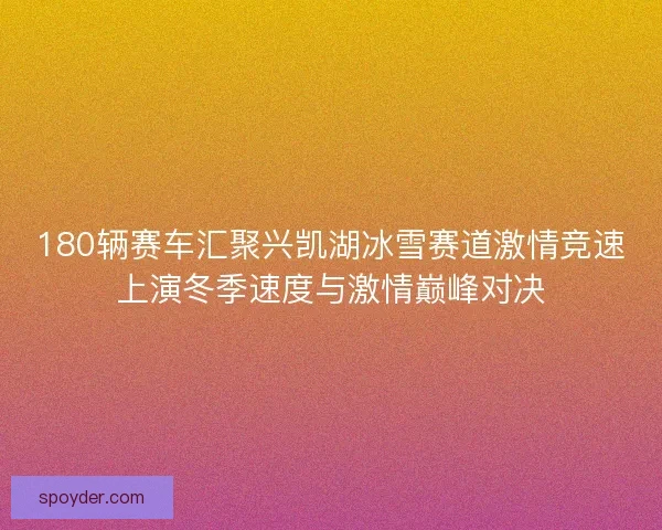 180辆赛车汇聚兴凯湖冰雪赛道激情竞速上演冬季速度与激情巅峰对决
